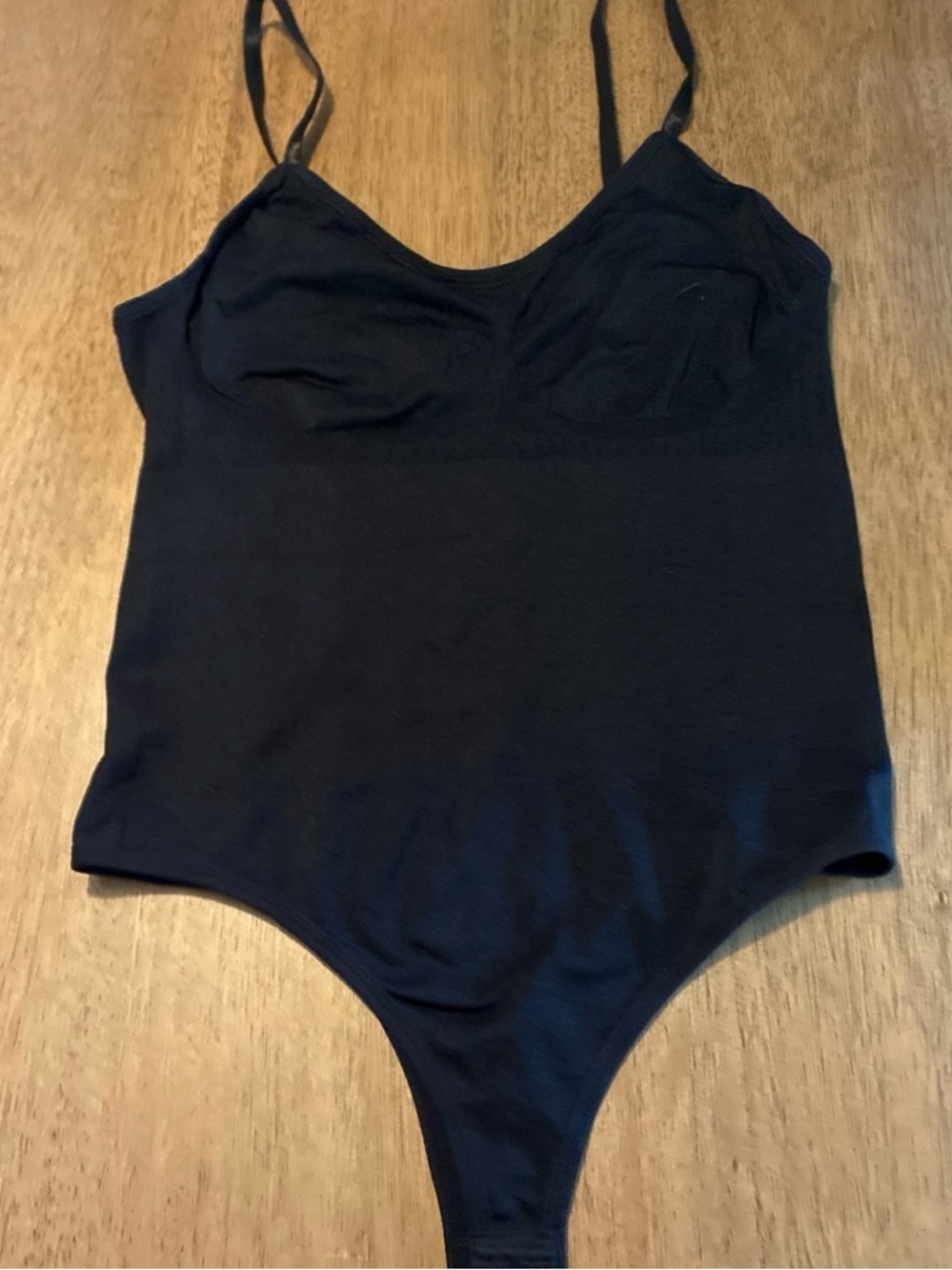 NWOT Black shape wear bodysuit with built in bra